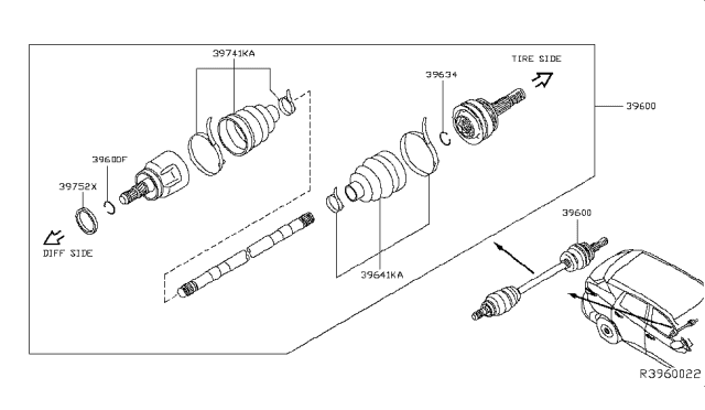 2015 Nissan Murano Rear Drive Shaft Diagram 2