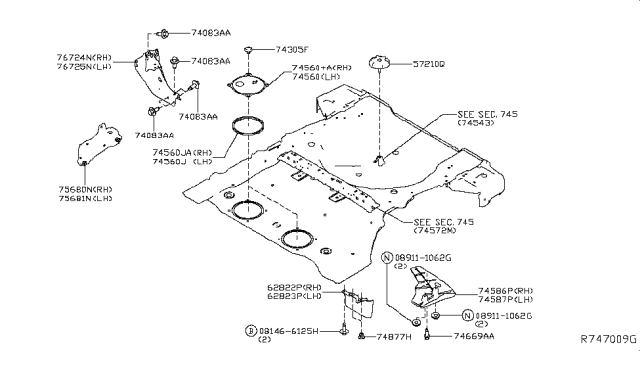 2019 Nissan Murano Floor Fitting Diagram 2