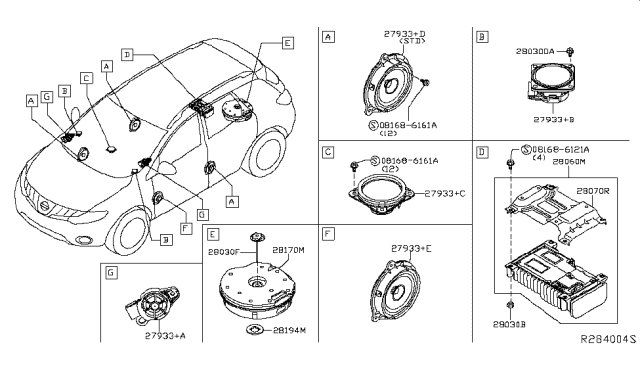 2015 Nissan Murano Speaker Diagram