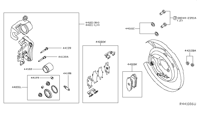 2017 Nissan Murano Rear Brake Diagram 1