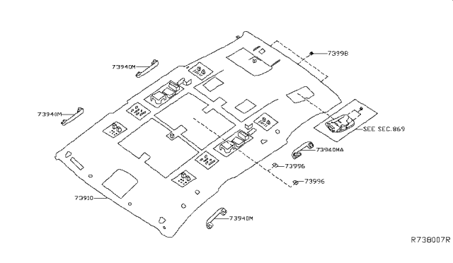 2018 Nissan Murano Roof Trimming Diagram 2