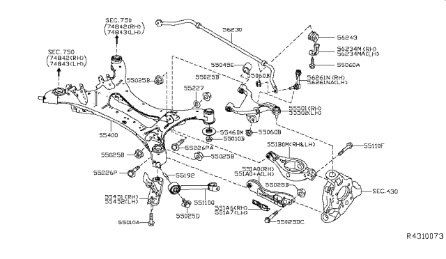 2017 Nissan Murano Rear Suspension Diagram 2