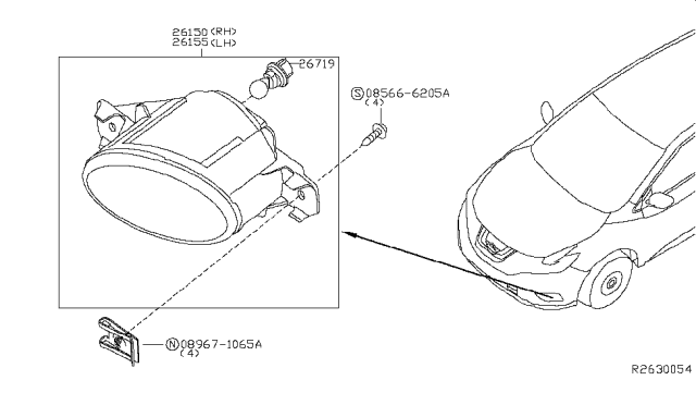 2015 Nissan Murano Fog,Daytime Running & Driving Lamp Diagram