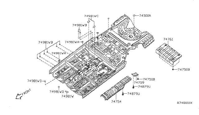 2009 Nissan Altima Floor Fitting Diagram 3