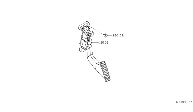 2013 Nissan Altima Lever Complete - Accelerator, W/DRUM Diagram for 18002-ZX60A