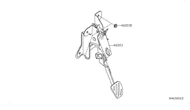 2007 Nissan Altima Brake & Clutch Pedal Diagram 2