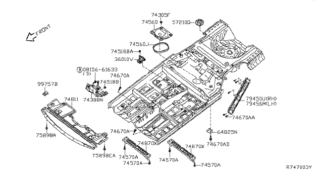 2010 Nissan Altima Floor Fitting Diagram 1