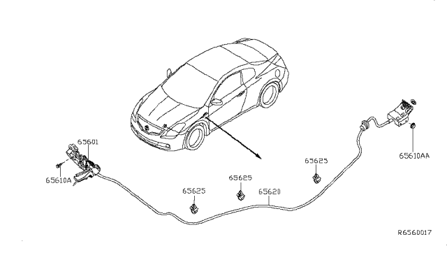 2009 Nissan Altima Hood Lock Control Diagram