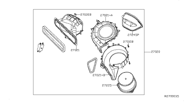 2008 Nissan Altima Heater & Blower Unit Diagram 1