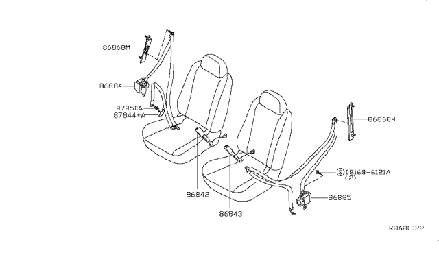 2009 Nissan Altima Front Seat Belt Diagram