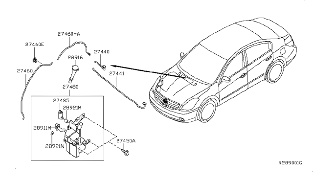 2007 Nissan Altima Windshield Washer Diagram