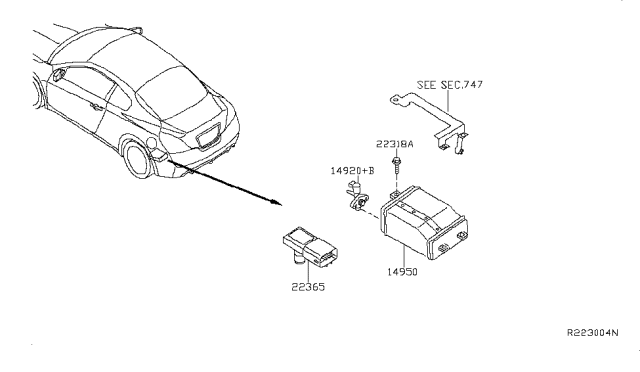 2009 Nissan Altima Engine Control Vacuum Piping Diagram 6