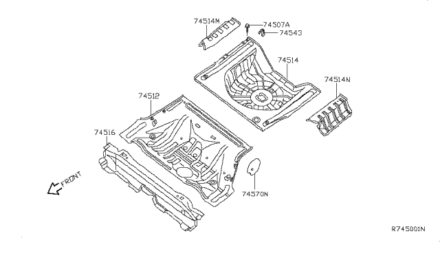 2011 Nissan Altima Panel-Extension Diagram for G4515-ZX5AA