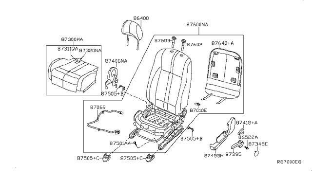 2007 Nissan Altima Coupe Front Seat Diagram 2