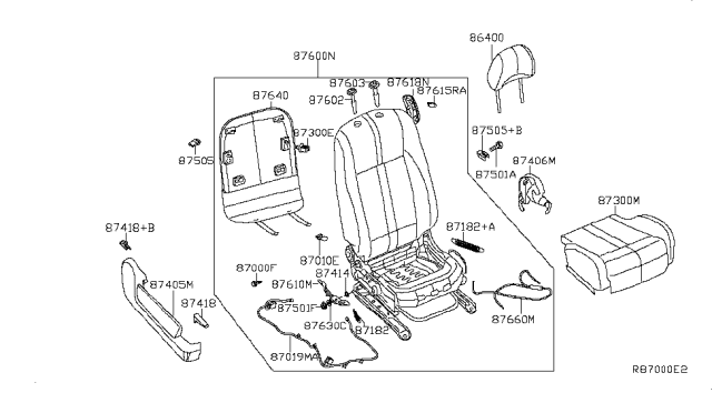 2007 Nissan Altima Front Seat Diagram 3