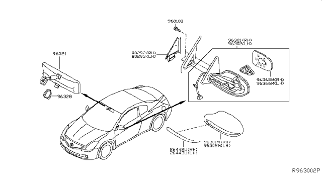 2012 Nissan Altima Rear View Mirror Diagram