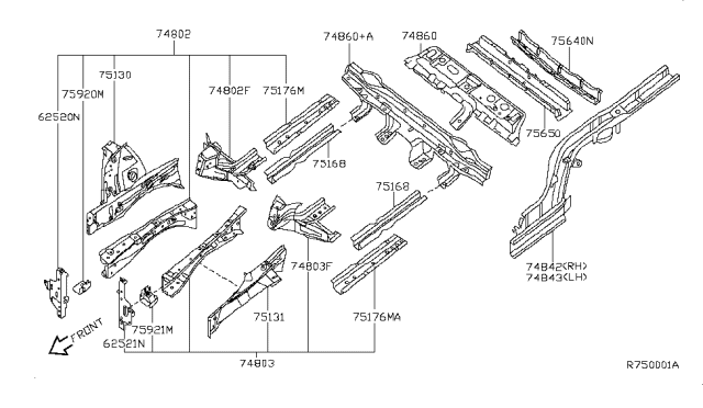 2007 Nissan Altima Member & Fitting Diagram