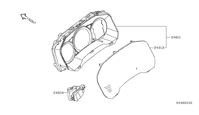 2008 Nissan Altima Instrument Cluster Diagram for 24810-ZN50D