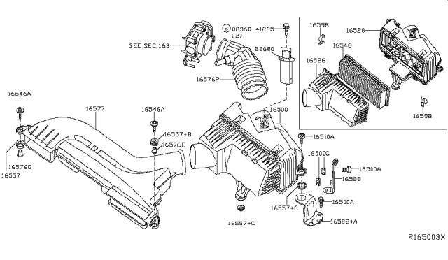 2012 Nissan Altima Air Cleaner Diagram 1