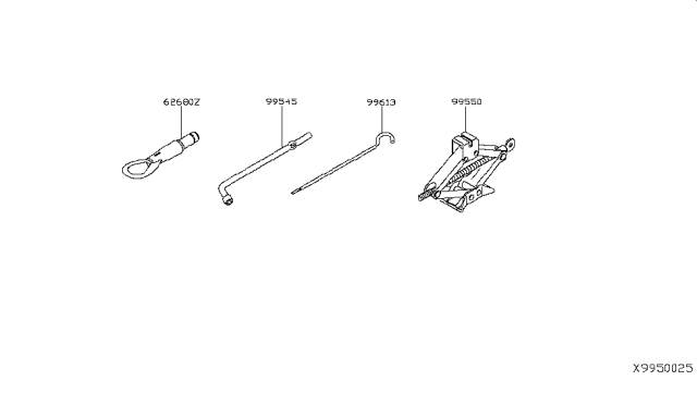 2019 Nissan Kicks Tool Kit & Maintenance Manual Diagram 1