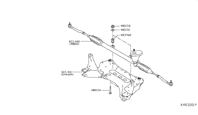 2018 Nissan Kicks Steering Gear Mounting Diagram 1