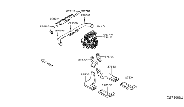 2018 Nissan Kicks Nozzle-Side DEFROSTER,Front RH Diagram for 27810-5RB0A