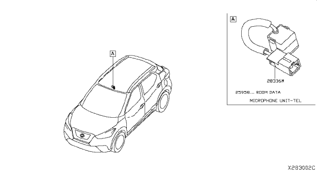 2019 Nissan Kicks Telephone Diagram 1