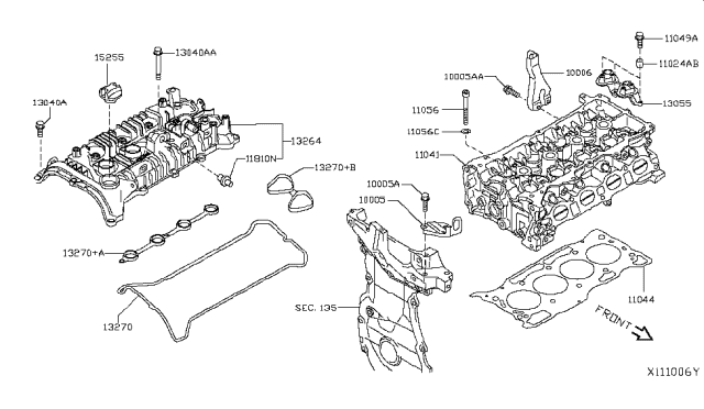 2019 Nissan Kicks Cylinder Head & Rocker Cover Diagram 2