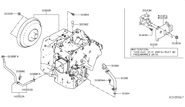 2019 Nissan Kicks Hose-Water Diagram for 14055-5RA0B