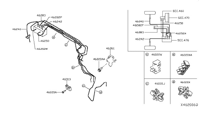 2019 Nissan Kicks Brake Piping & Control Diagram 1