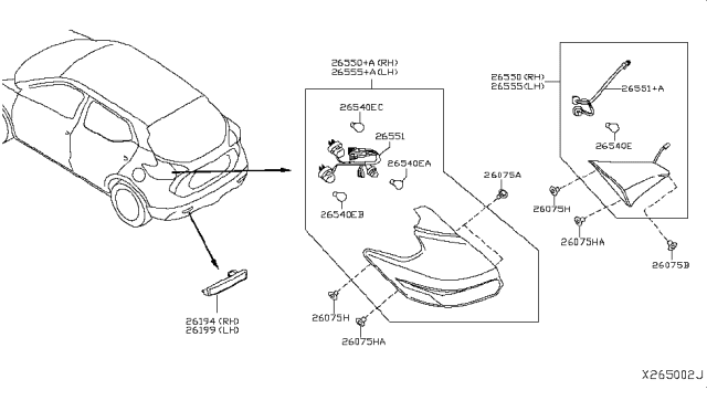 2019 Nissan Kicks Rear Combination Lamp Diagram 2