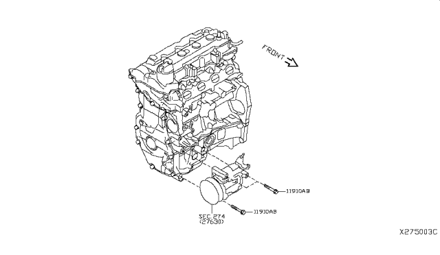 2018 Nissan Kicks Compressor Mounting & Fitting Diagram 2