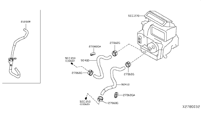 2019 Nissan Kicks Heater Piping Diagram 1