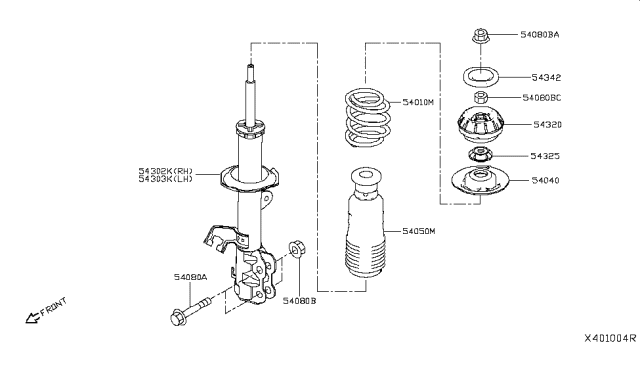 2019 Nissan Kicks Front Suspension Diagram 4