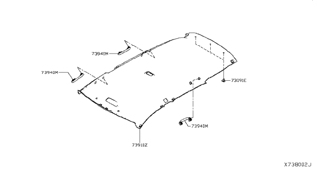 2018 Nissan Kicks Roof Trimming Diagram 2