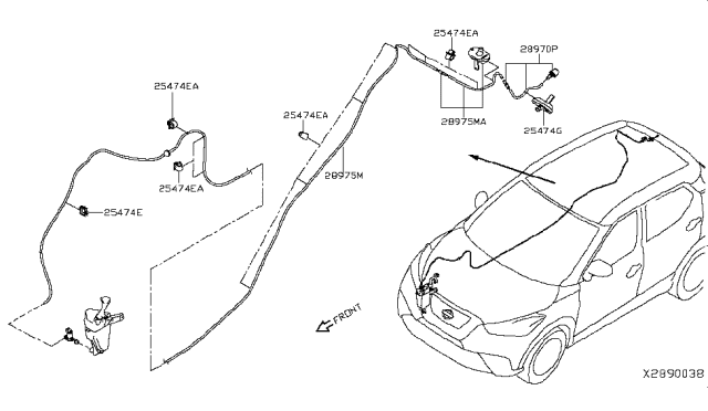 2018 Nissan Kicks Windshield Washer Diagram 1