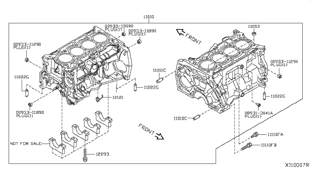 2019 Nissan Kicks Cylinder Block & Oil Pan Diagram 4