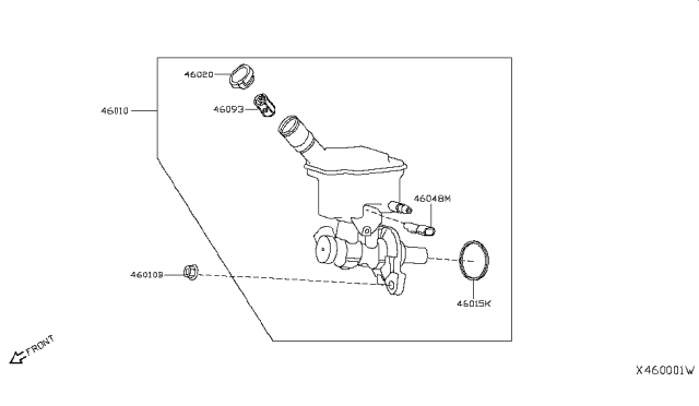 2018 Nissan Kicks Brake Master Cylinder Diagram 1