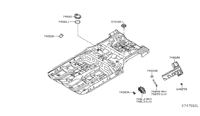 2019 Nissan Kicks Bracket-Canister Diagram for 64825-5RL0A