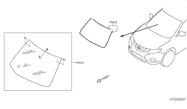 2019 Nissan Kicks Front Windshield Diagram 2