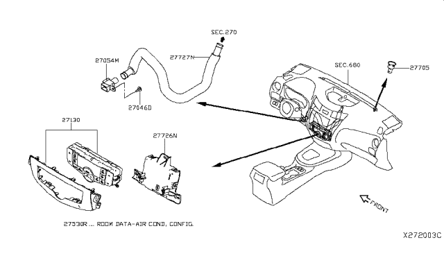 Amplifier-Control,Air Conditioner Diagram for 27760-5RL0B