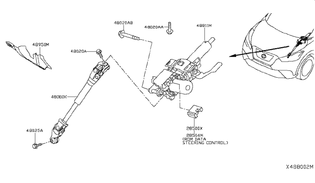 2018 Nissan Kicks Steering Column Diagram 2