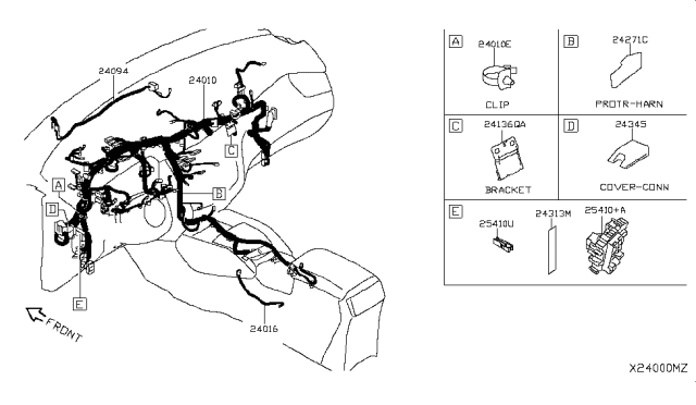 2018 Nissan Kicks Label-Fuse Block Diagram for 24313-5RL0A