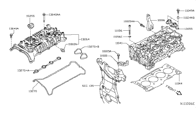 2019 Nissan Kicks Slinger-Engine Diagram for 10005-5RB0A