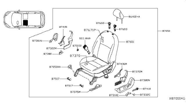 2018 Nissan Kicks Front Seat Diagram 2