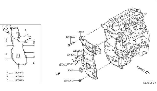 2018 Nissan Kicks Front Cover,Vacuum Pump & Fitting Diagram 2