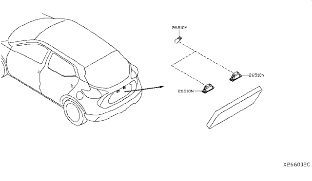 2018 Nissan Kicks Licence Plate Lamp Diagram 1