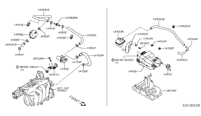 2018 Nissan Kicks Engine Control Vacuum Piping Diagram 1