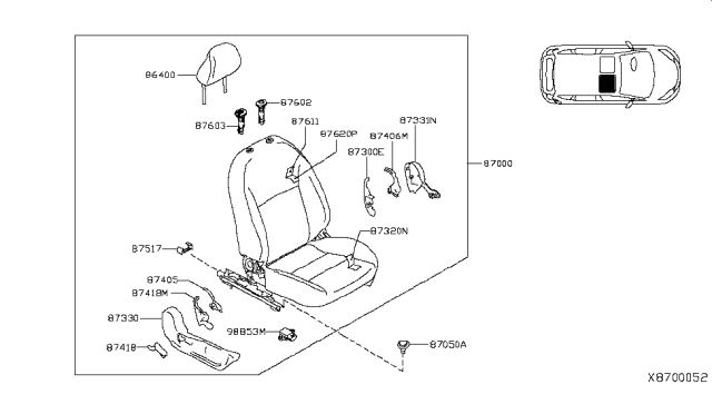 2019 Nissan Kicks Front Seat Diagram 4