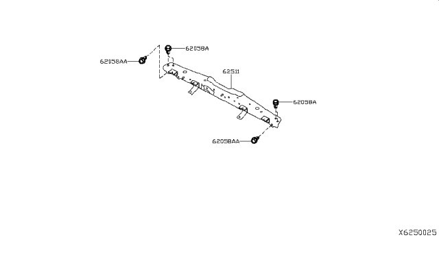 2018 Nissan Kicks Front Apron & Radiator Core Support Diagram